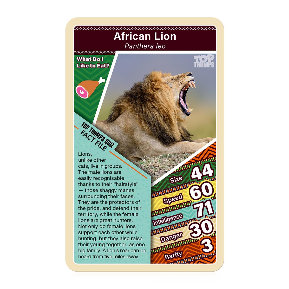 African Wildlife Top Trumps Card Game | Winning Moves UK