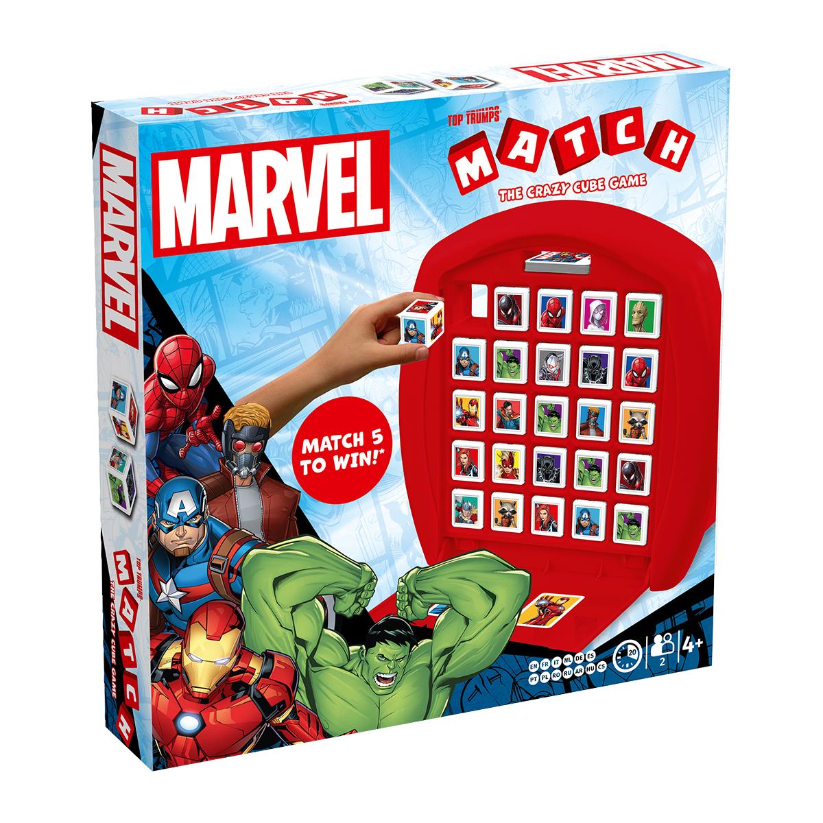 Marvel Top Trumps Match - The Crazy Cube Game | Winning Moves UK