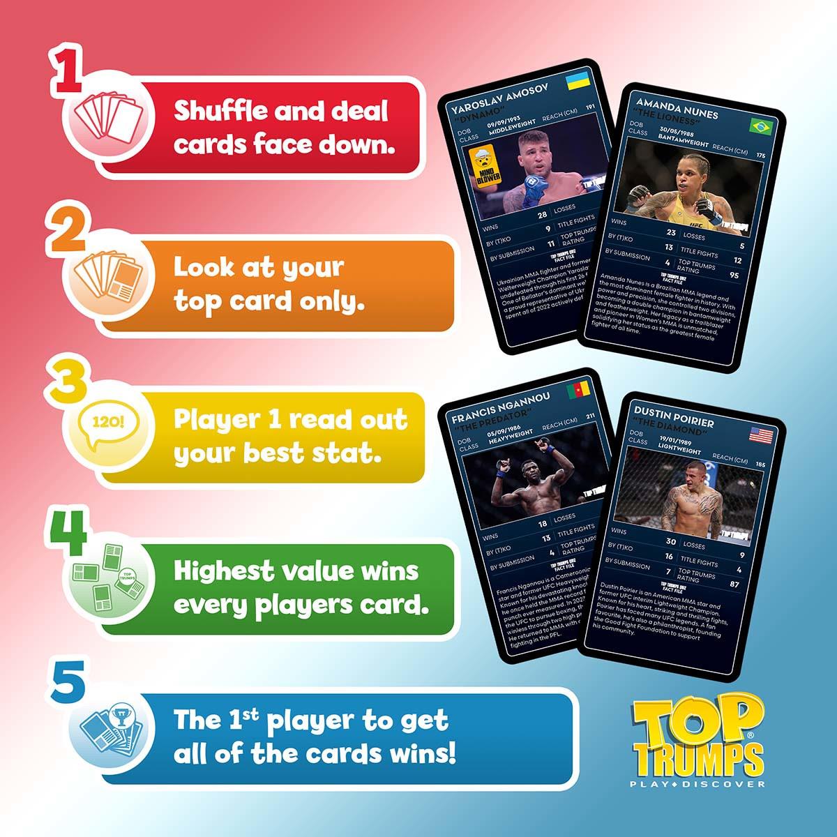 MMA Mixed Martial Arts Top Trumps Limited Edition Card Game | Winning Moves UK