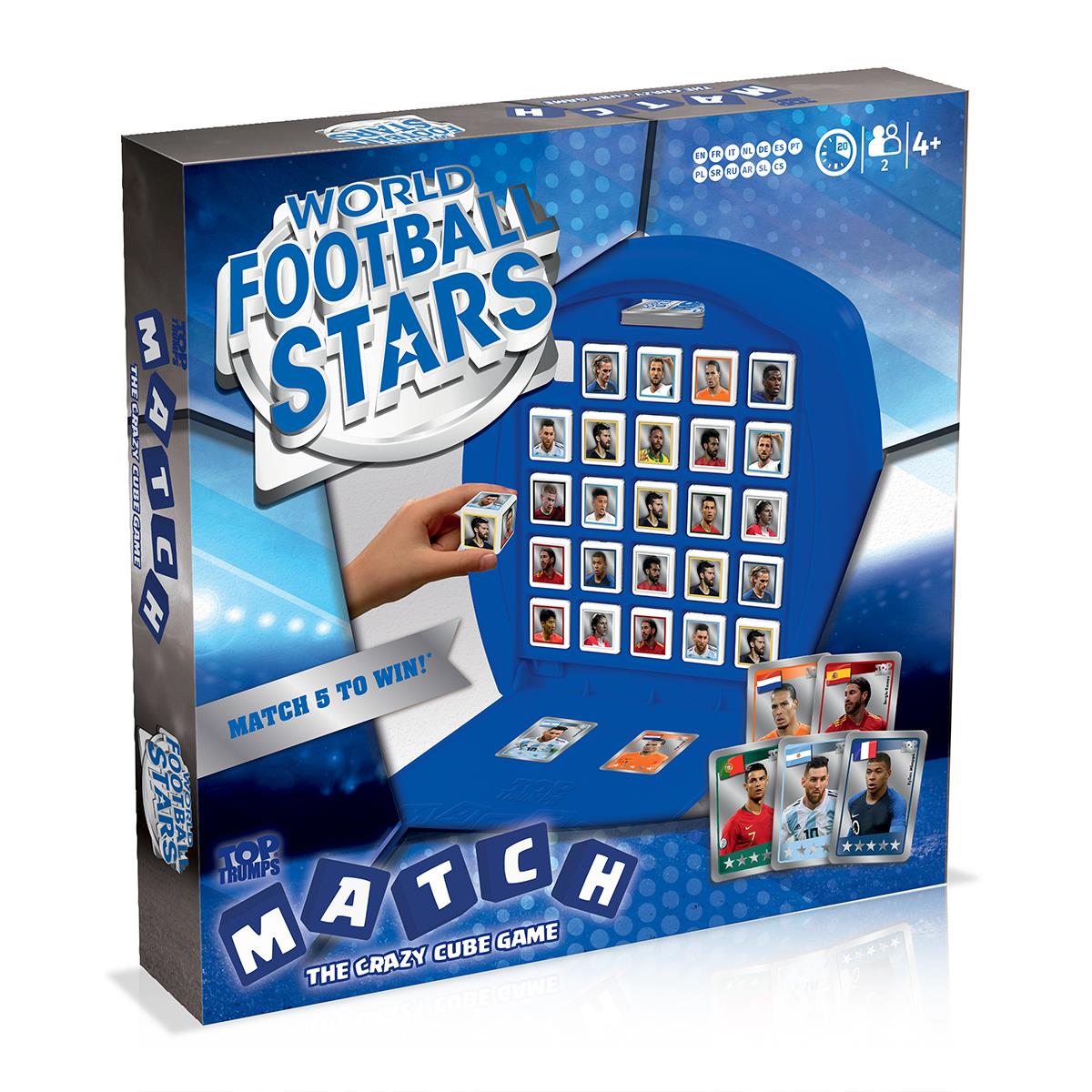 World Football Stars Top Trumps Match - The Crazy Cube Game | Winning Moves UK