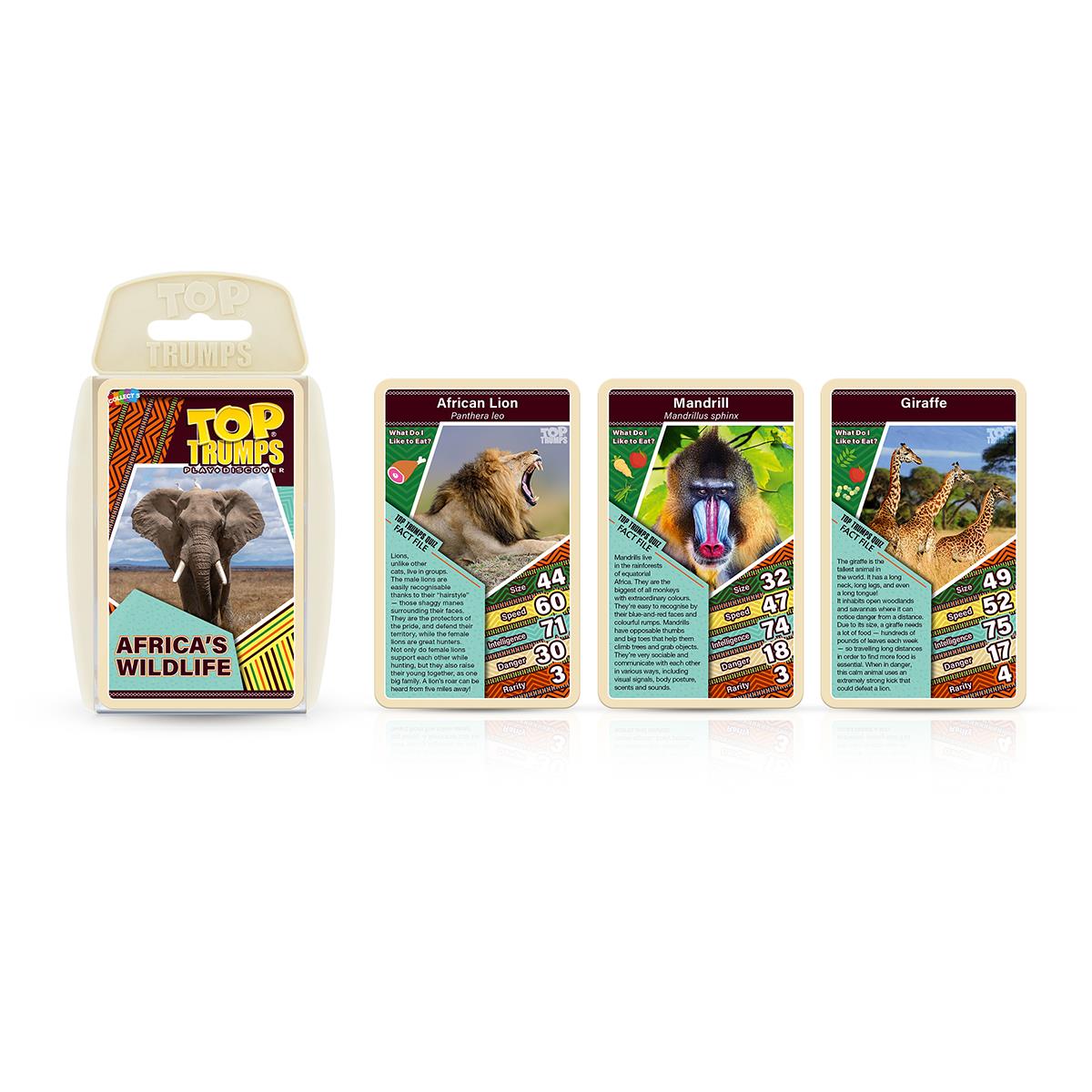 African Wildlife Top Trumps Card Game | Winning Moves UK