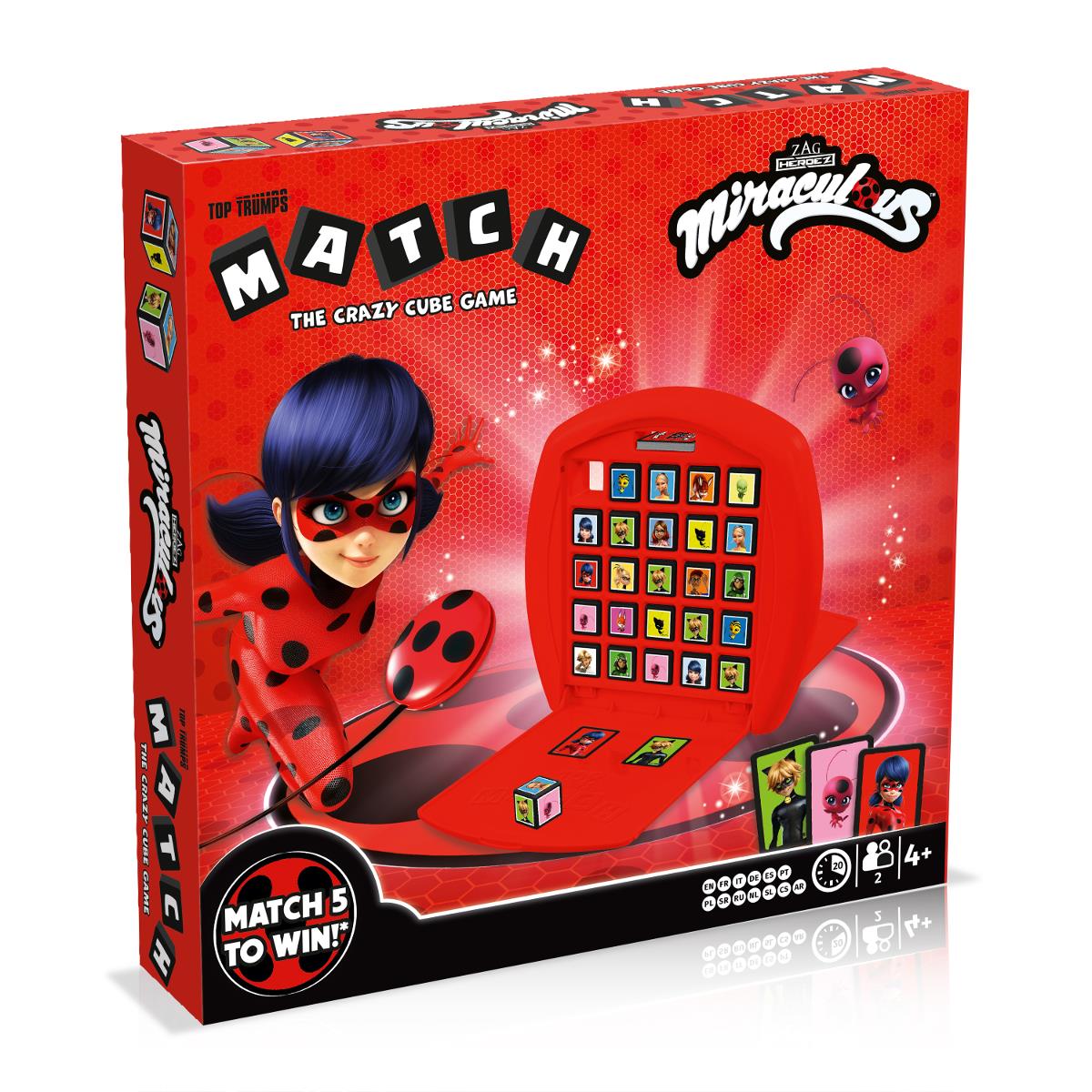 Miraculous Top Trumps Match - The Crazy Cube Game | Winning Moves UK