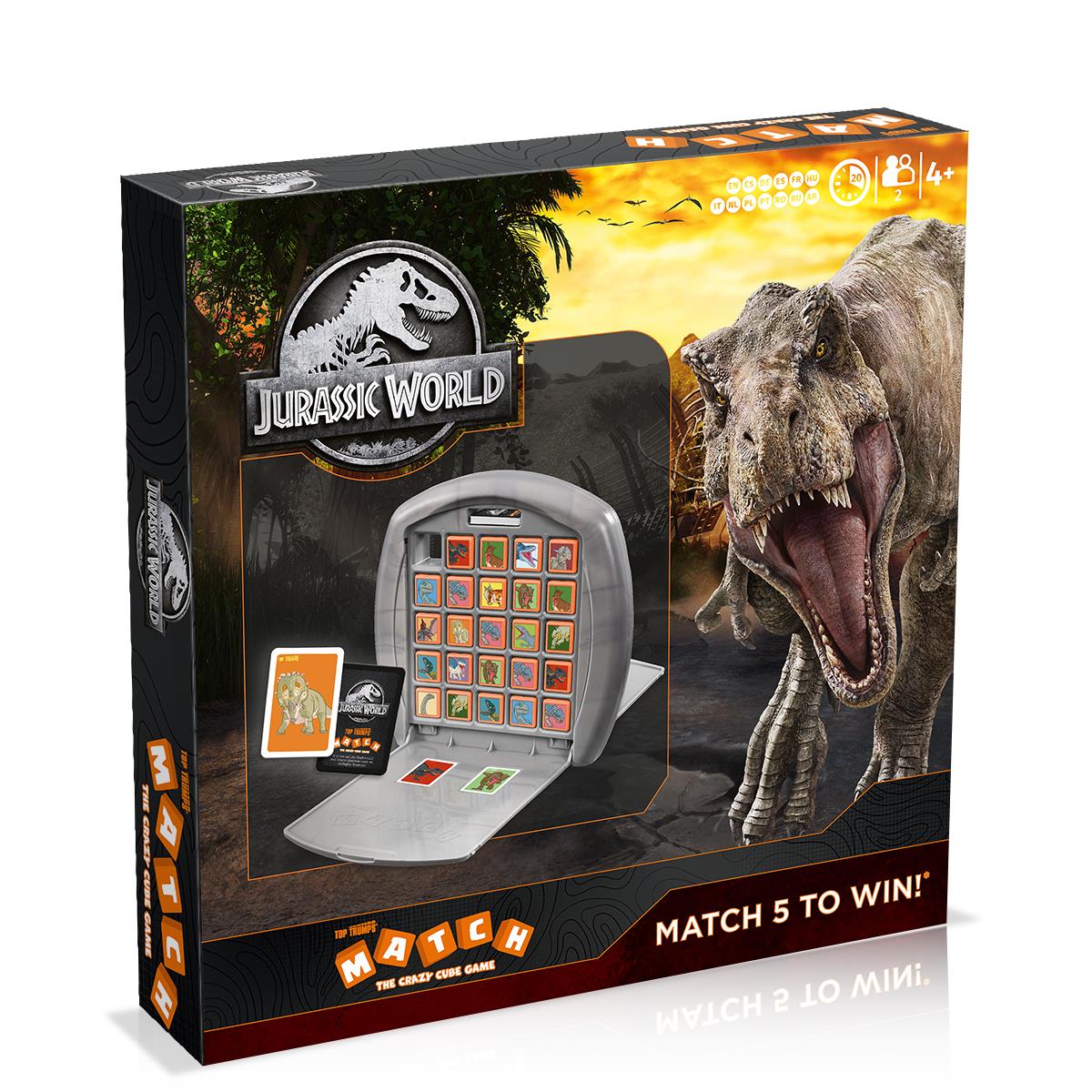 Jurassic World Top Trumps Match - The Crazy Cube Game – Winning Moves UK