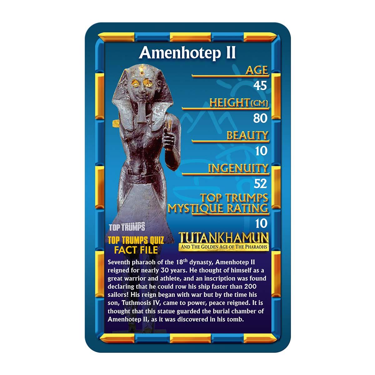 Ancient Egypt 'Tutankhamun and the Golden Age of the Pharaohs' Top Trumps Limited Edition Card Game | Winning Moves UK