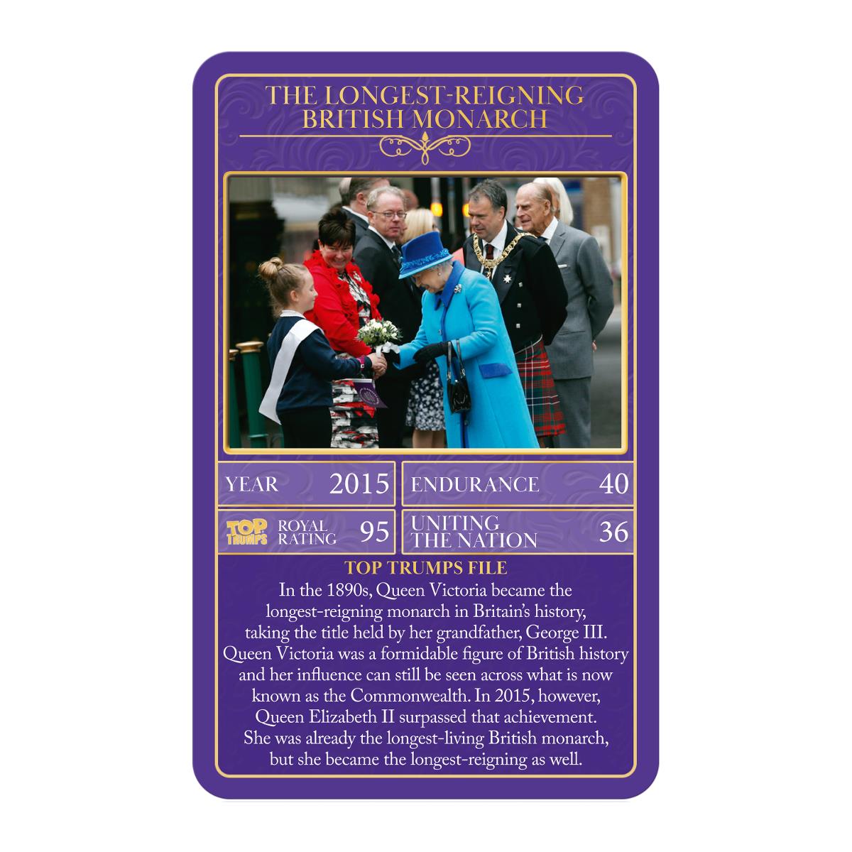 HM Queen Elizabeth II Top Trumps Card Game | Winning Moves UK