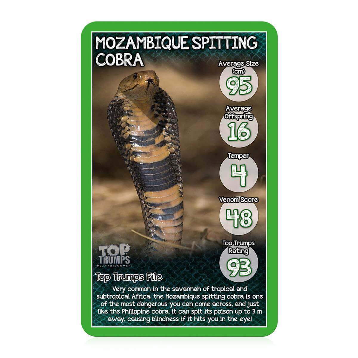 Snakes Top Trumps Card Game