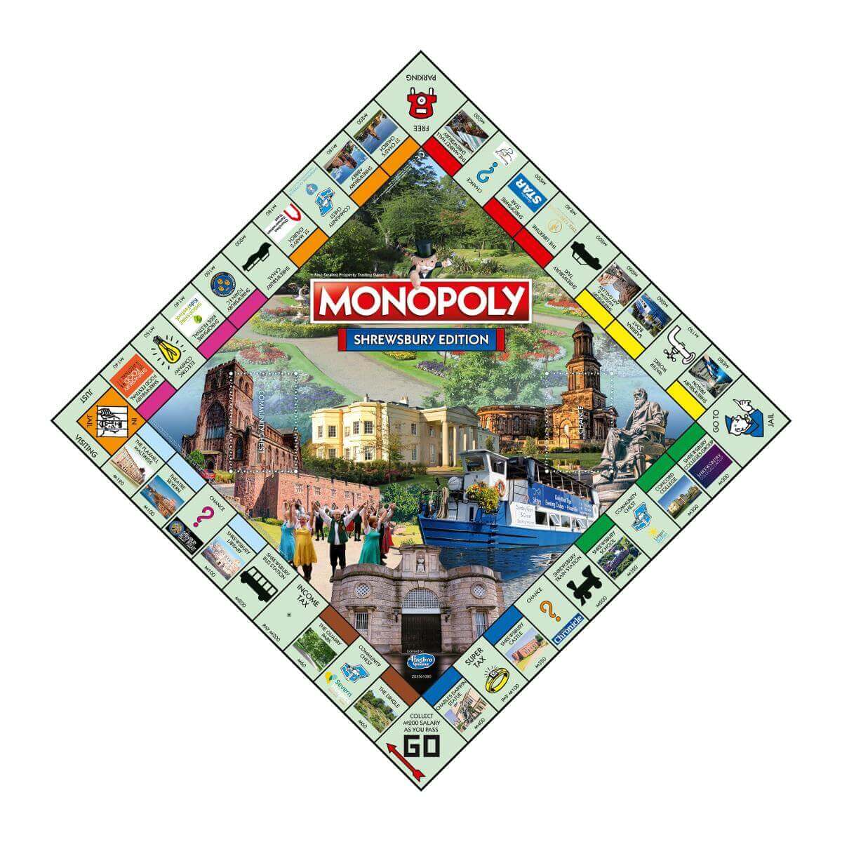 Shrewsbury Monopoly Board Game | Winning Moves UK