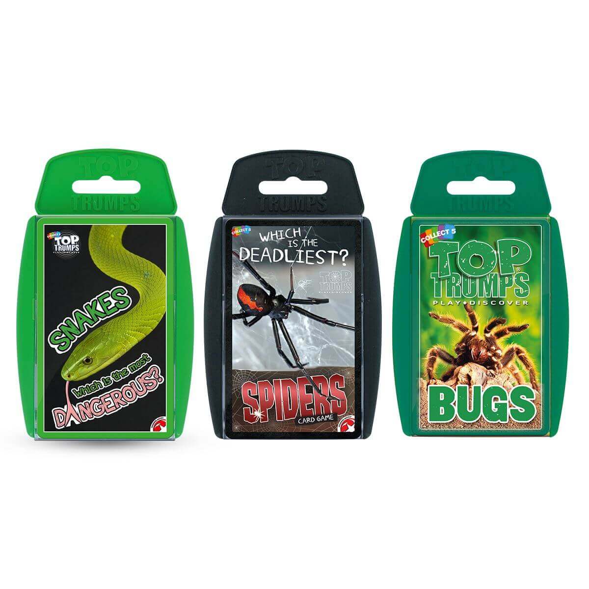 Creepy Crawlies Top Trumps 3 Pack Card Game Bundle