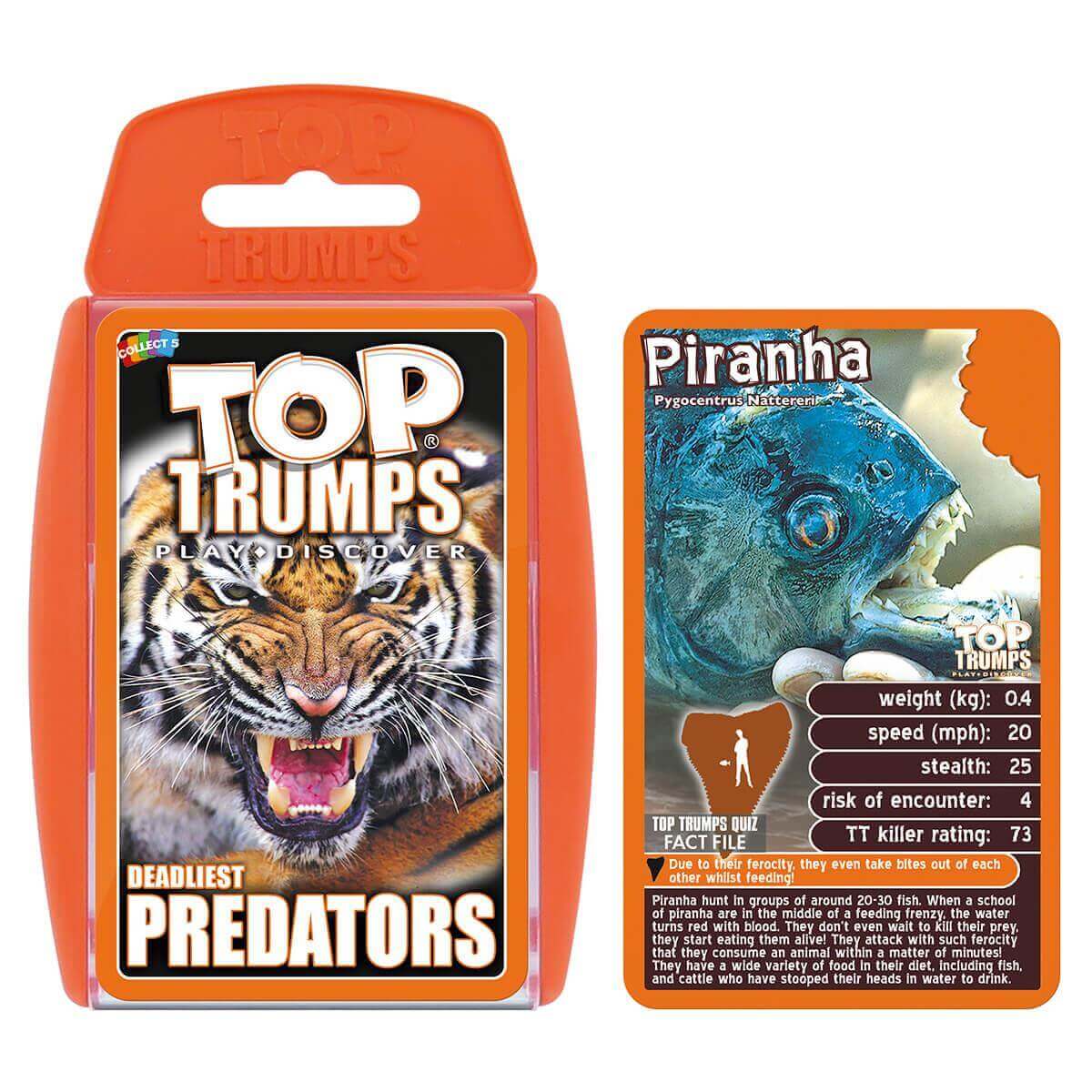 Deadliest Predators Top Trumps 3 Pack Card Game Bundle | Winning Moves UK