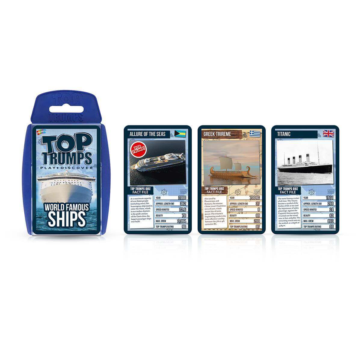 World Famous Ships Top Trumps Card Game