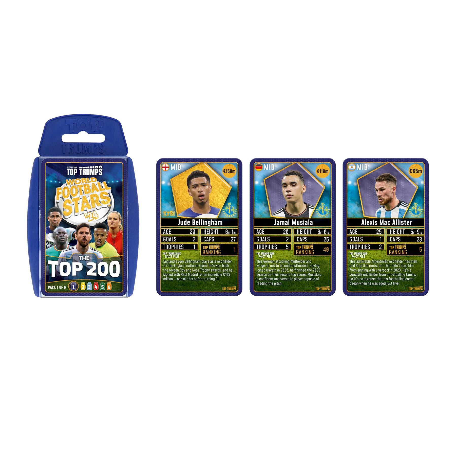 World Football Stars Top 200 - Pack 1 Top Trumps Card Game – Winning Moves  UK