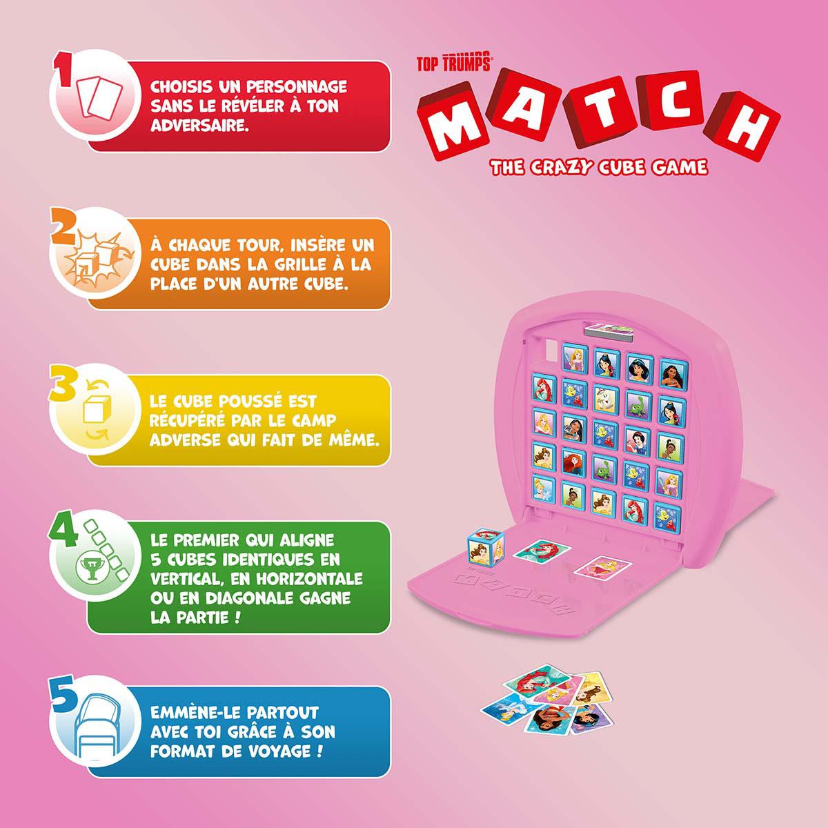 Disney Princess Top Trumps Match - The Crazy Cube Game | Winning Moves UK