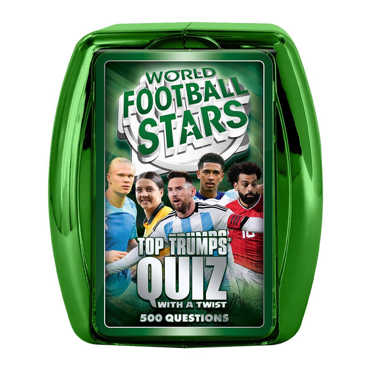World Football Stars Green Top Trumps Quiz Card Game | Winning Moves UK