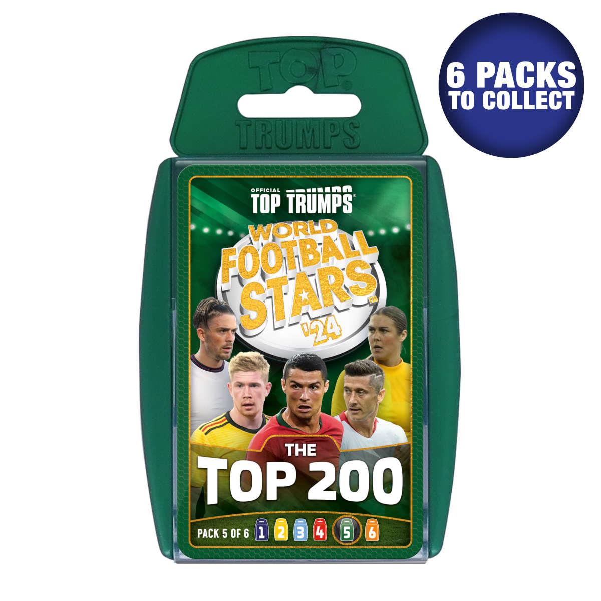 World Football Stars Top 200 - Pack 5 Top Trumps Card Game