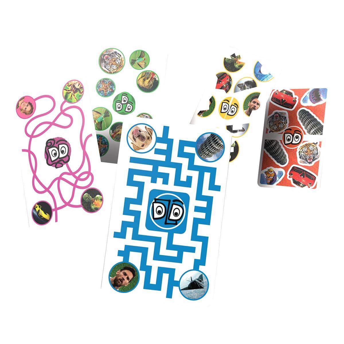 Goddit! Top Trumps Card Game featuring colorful puzzles and cards in various game styles for challenging fun.