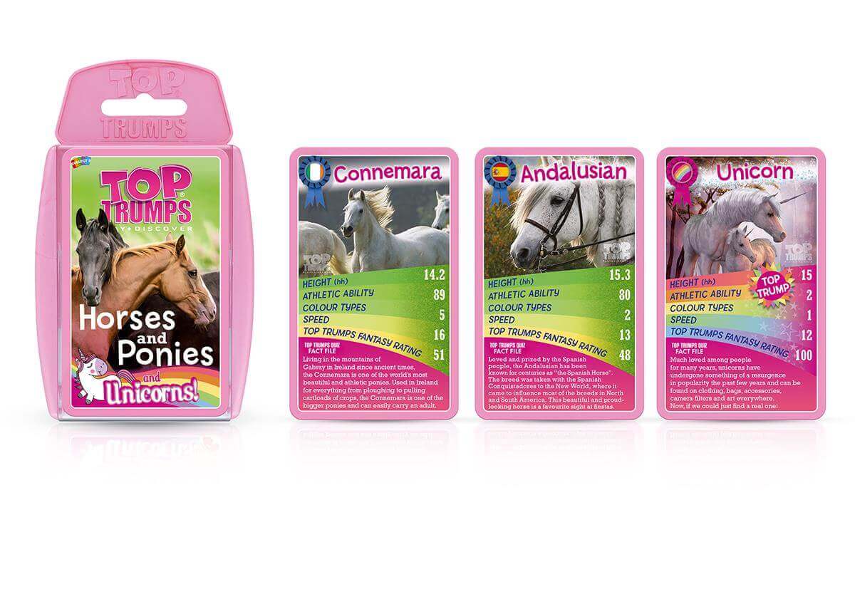 Horses, Ponies & Unicorns Top Trumps Card Game