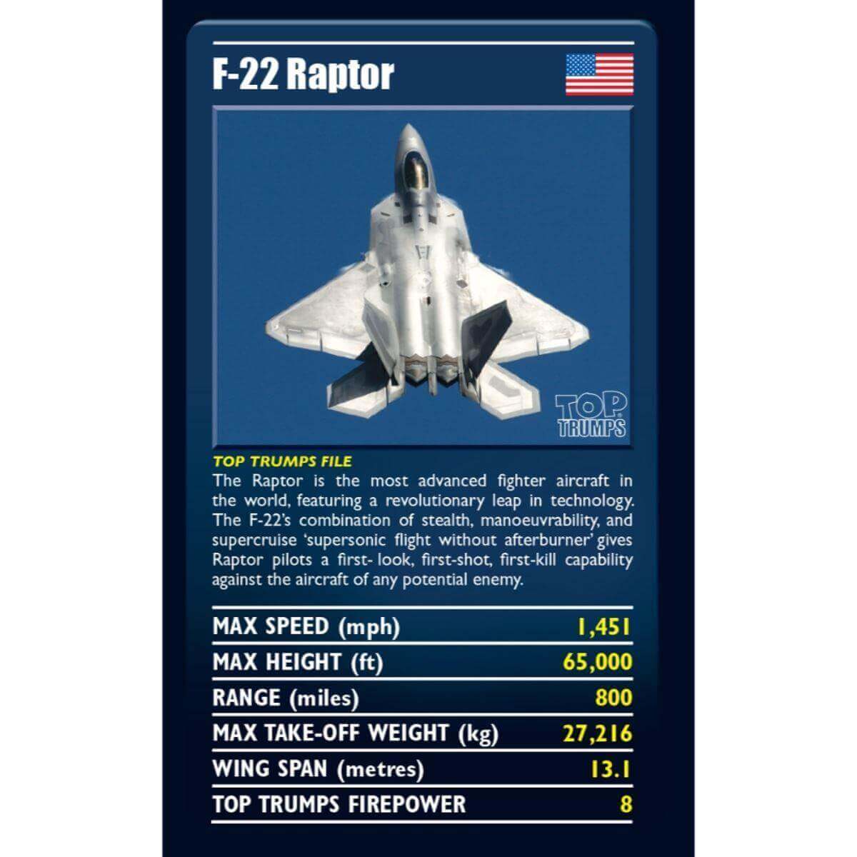 Ultimate Military Jets Top Trumps Card Game