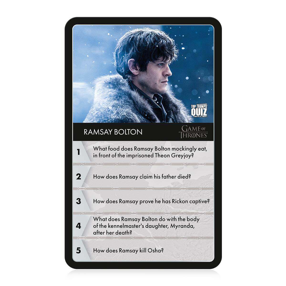 Game of Thrones Top Trumps Quiz Card Game